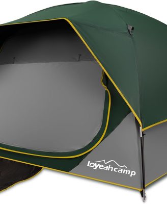4 Person Blackout Camping Tent, Easy Setup Waterproof Family Dome Tent for Camping with Rainfly, Portable Double Layer Large Family Tent for Outdoor Camping&Hiking